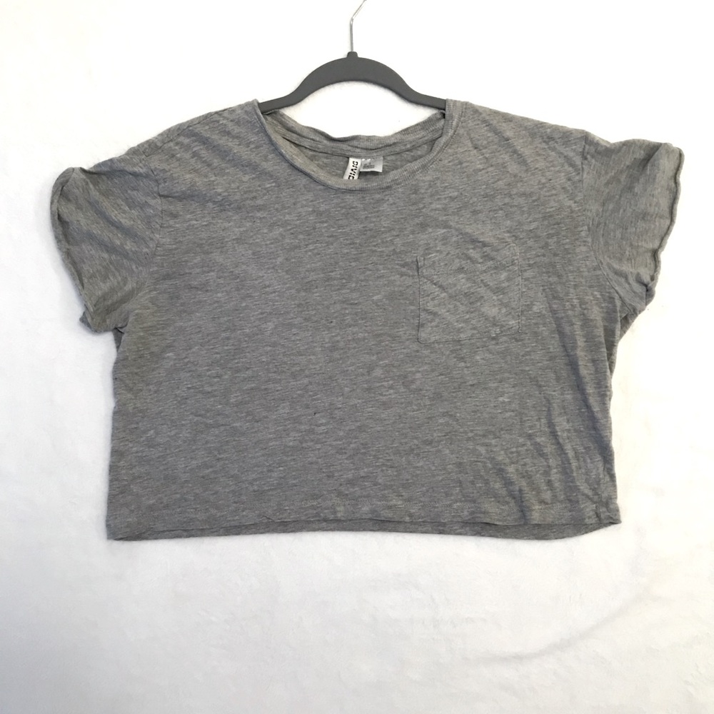 Gray crop top